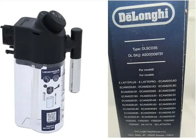 Delonghi Espresso Magnifica - Recipiente para leche y café DeLonghi,