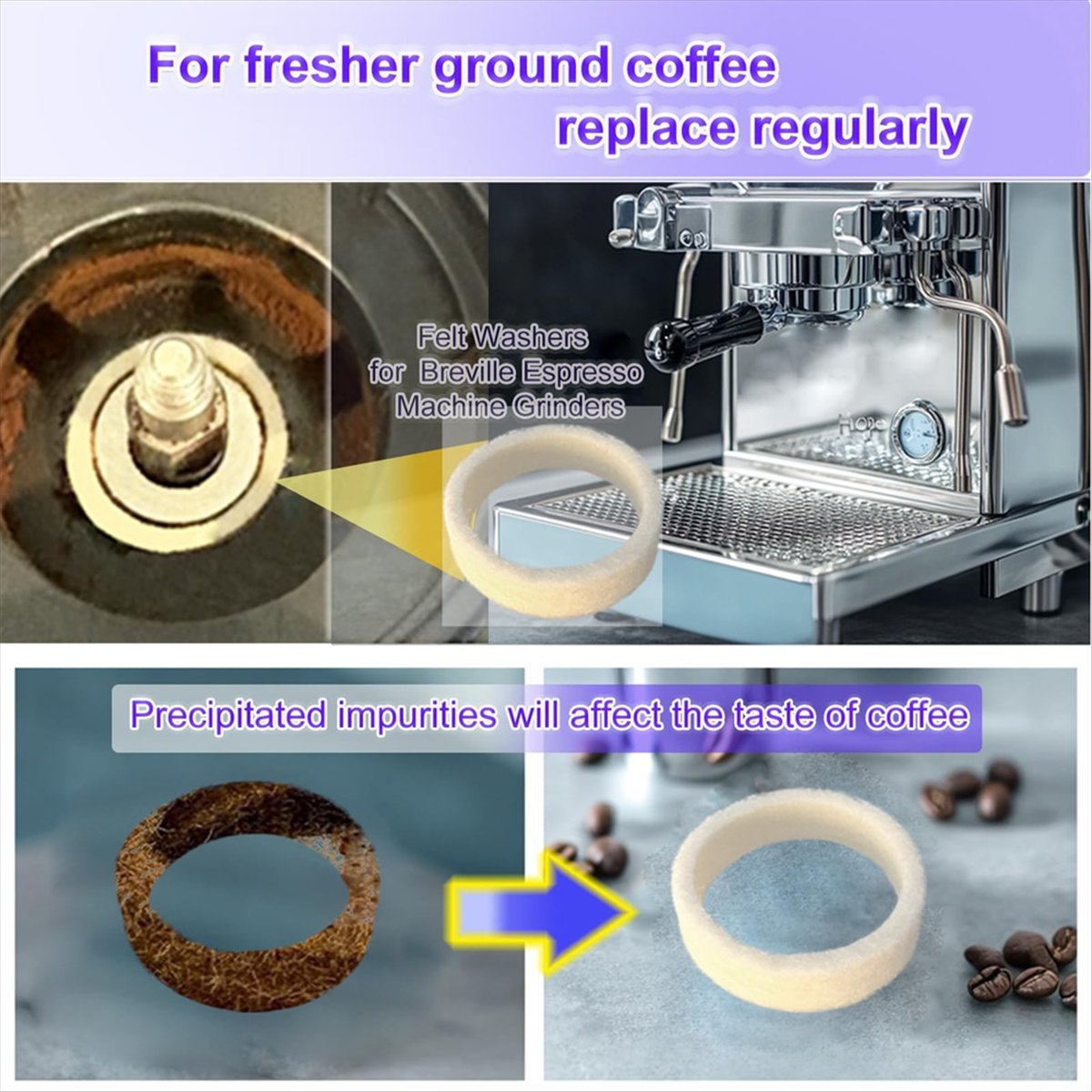(A64E) Juego de 6 retenes de f - Breville Espresso Bes870 reseña y precio