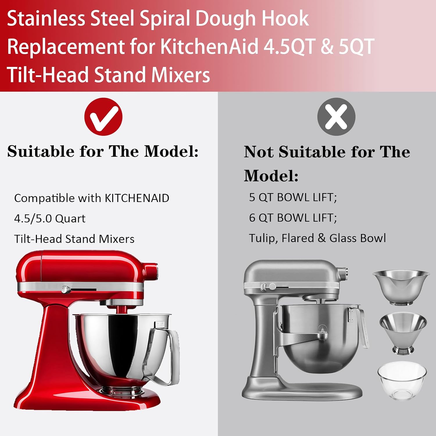 Gancho Espiral de Acero Inoxid - Kitchenaid Mixer Hand Mixer reseña y precio