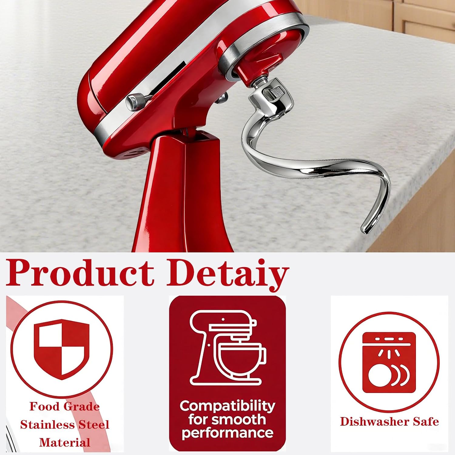 Gancho Espiral de Acero Inoxid - Kitchenaid Mixer Hand Mixer reseña y precio